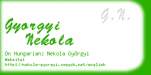 gyorgyi nekola business card